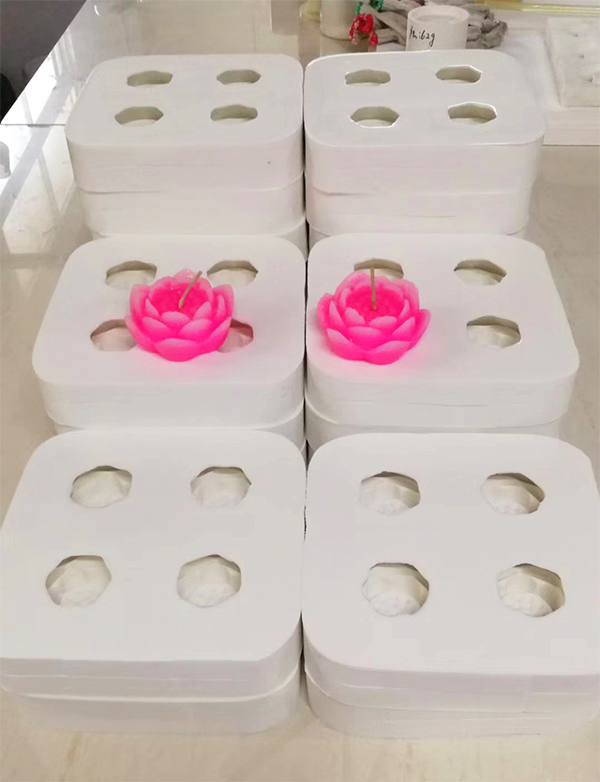 莲花蜡烛硅胶模具