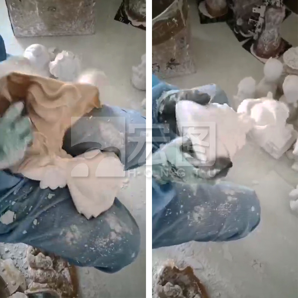 石膏娃娃硅胶模具脱模完整娃娃